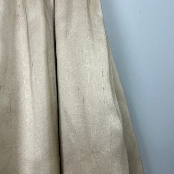 NWT J. McLaughlin Gala Raw Silk Gold Metallic Taffeta Midi Skirt Full sz 4 Small - Picture 8 of 12